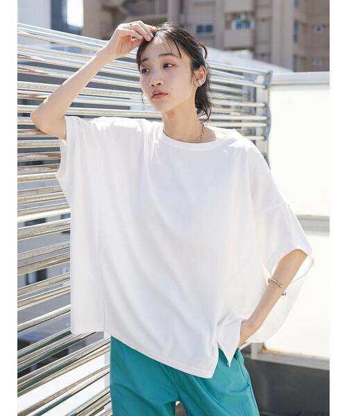 CRAFT STANDARD BOUTIQUE(クラフトスタンダードブティック)の「バンザイプルオーバー(Tシャツ/カットソー・レディース・オフホワイト/ブラック/カーキ・FREE)」の4枚目の写真