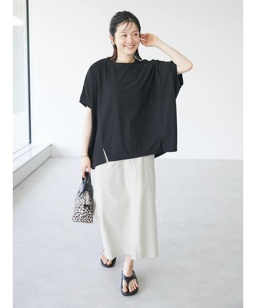 CRAFT STANDARD BOUTIQUE(クラフトスタンダードブティック)の「バンザイプルオーバー(Tシャツ/カットソー・レディース・オフホワイト/ブラック/カーキ・FREE)」の12枚目の写真