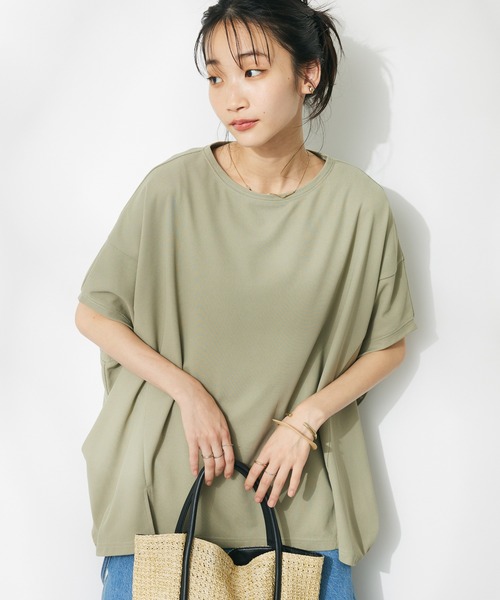 CRAFT STANDARD BOUTIQUE(クラフトスタンダードブティック)の「バンザイプルオーバー(Tシャツ/カットソー・レディース・オフホワイト/ブラック/カーキ・FREE)」の3枚目の写真