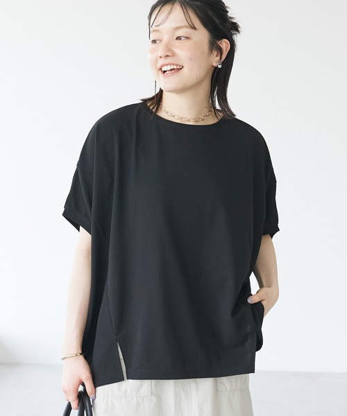 CRAFT STANDARD BOUTIQUE(クラフトスタンダードブティック)の「バンザイプルオーバー(Tシャツ/カットソー・レディース・オフホワイト/ブラック/カーキ・FREE)」の1枚目の写真