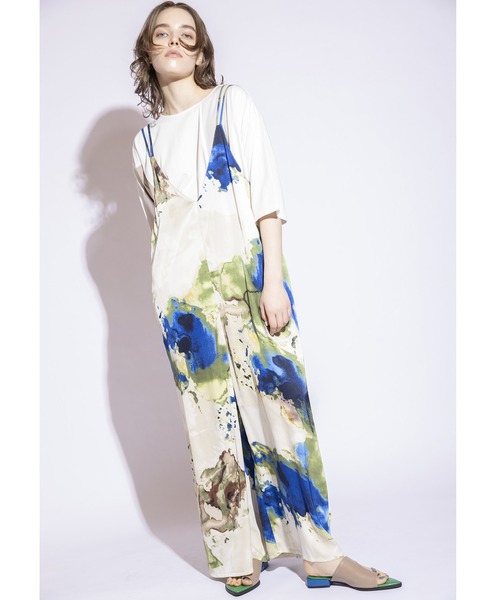 OSMOSIS（オズモーシス）の「バックギャザーオールインワン（つなぎ/オールインワン・レディース・ブラック/オレンジ/ベージュ/グリーン・ONE SIZE）」の3枚目の写真