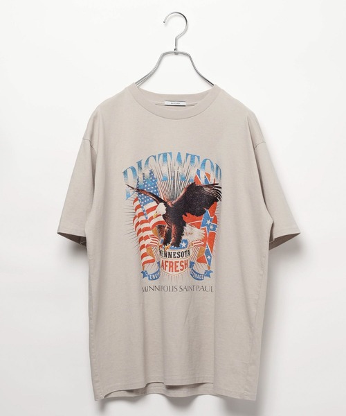 BAYFLOW（ベイフロー）の「[ヴィンテージライク]オリジナルロックTシャツ（Tシャツ/カットソー・レディース・チャコール/グレイッシュベージュ/オフホワイト・FREE）」の21枚目の写真