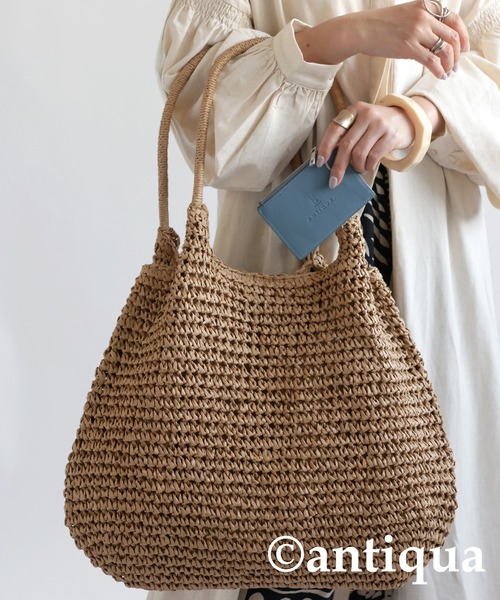 antiqua（アンティカ）の「ペーパーかごバッグ（かごバッグ・レディース・ブラウン・FREE）」の6枚目の写真