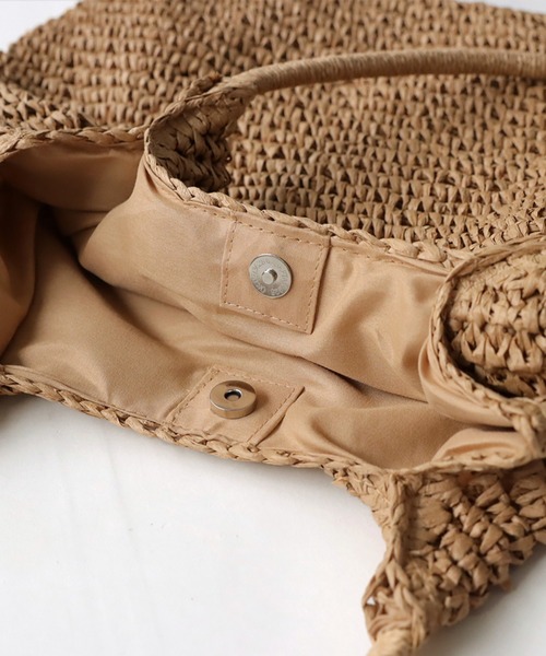 antiqua（アンティカ）の「ペーパーかごバッグ（かごバッグ・レディース・ブラウン・FREE）」の14枚目の写真