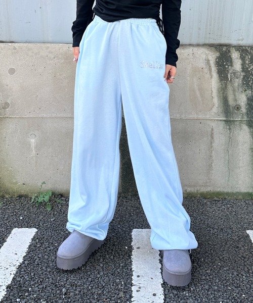 sedacle girl(セダクルガール)の「裏毛クロスウエストスウェットパンツ【SETUP着用可能】(スウェットパンツ・レディース・グレー/ブルー/ブラック/ピンク・FREE)」の3枚目の写真