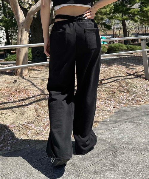 sedacle girl(セダクルガール)の「裏毛クロスウエストスウェットパンツ【SETUP着用可能】(スウェットパンツ・レディース・グレー/ブルー/ブラック/ピンク・FREE)」の16枚目の写真