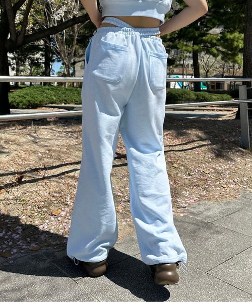 sedacle girl(セダクルガール)の「裏毛クロスウエストスウェットパンツ【SETUP着用可能】(スウェットパンツ・レディース・グレー/ブルー/ブラック/ピンク・FREE)」の22枚目の写真