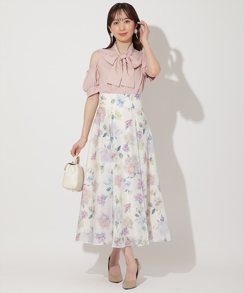 WILLSELECTION(ウィルセレクション)の「オープンショルダーリボンタイブラウス(シャツ/ブラウス・レディース・ピンク/オフホワイト/ネイビー/ブルー・FREE)」の22枚目の写真