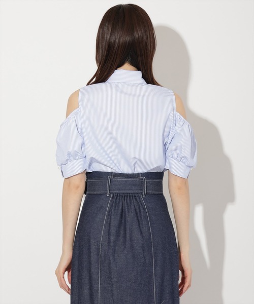 WILLSELECTION(ウィルセレクション)の「オープンショルダーリボンタイブラウス(シャツ/ブラウス・レディース・ピンク/オフホワイト/ネイビー/ブルー・FREE)」の19枚目の写真