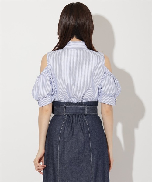 WILLSELECTION(ウィルセレクション)の「オープンショルダーリボンタイブラウス(シャツ/ブラウス・レディース・ピンク/オフホワイト/ネイビー/ブルー・FREE)」の13枚目の写真