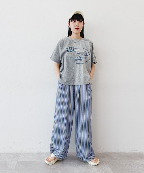 niko and...（ニコアンド）の「[MODE NORM CORE]ガーメントダイリメイク風シャツ（Tシャツ/カットソー・レディース・グレー/ピンク/ブルー/スモーク・MEDIUM/LARGE）」の6枚目の写真