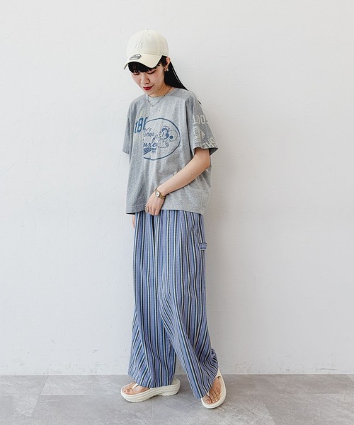 niko and...（ニコアンド）の「[MODE NORM CORE]ガーメントダイリメイク風シャツ（Tシャツ/カットソー・レディース・グレー/ピンク/ブルー/スモーク・MEDIUM/LARGE）」の7枚目の写真