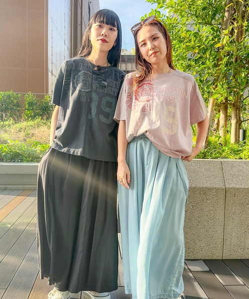niko and...（ニコアンド）の「[MODE NORM CORE]ガーメントダイリメイク風シャツ（Tシャツ/カットソー・レディース・グレー/ピンク/ブルー/スモーク・MEDIUM/LARGE）」の14枚目の写真