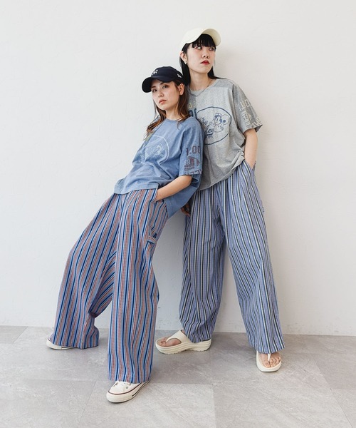 niko and...（ニコアンド）の「[MODE NORM CORE]ガーメントダイリメイク風シャツ（Tシャツ/カットソー・レディース・グレー/ピンク/ブルー/スモーク・MEDIUM/LARGE）」の16枚目の写真
