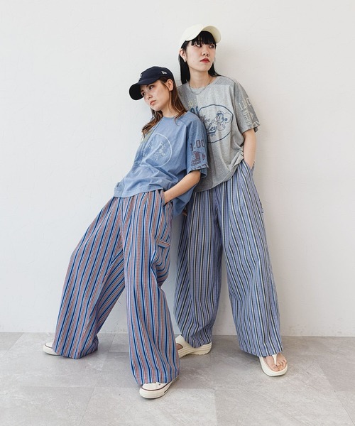 niko and...（ニコアンド）の「[MODE NORM CORE]ガーメントダイリメイク風シャツ（Tシャツ/カットソー・レディース・グレー/ピンク/ブルー/スモーク・MEDIUM/LARGE）」の17枚目の写真