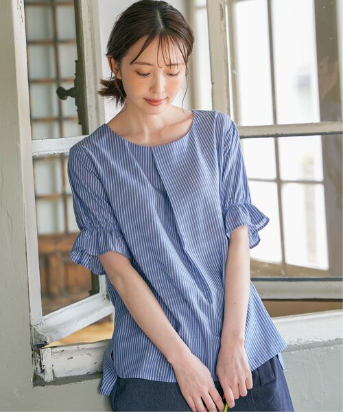 ikka(イッカ)の「冷感袖切り替えブラウス(シャツ/ブラウス・レディース・ネイビー/グレー/ブルー・M/L/S)」の22枚目の写真