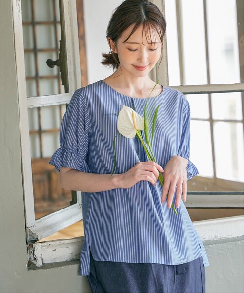 ikka(イッカ)の「冷感袖切り替えブラウス(シャツ/ブラウス・レディース・ネイビー/グレー/ブルー・M/L/S)」の21枚目の写真
