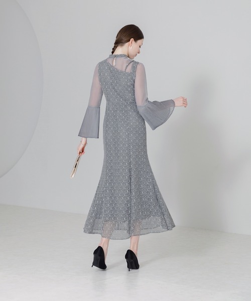 Leja（レジャ）の「【LEJA】ハイネックレース刺繍長袖パフスリーブ