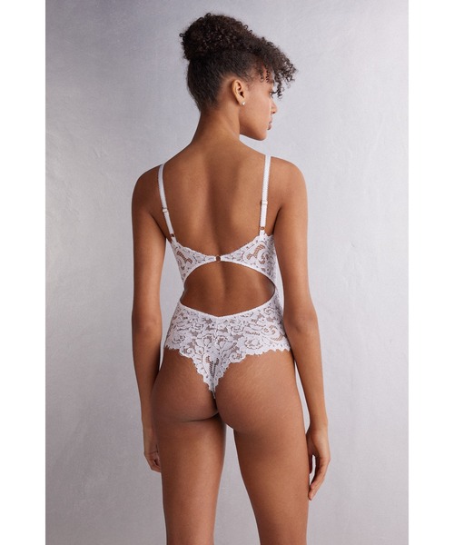 インティミッシミ　intimissimi　ボディースーツ セール】Pretty Flower Vネック ボディスーツ（インナーウェア