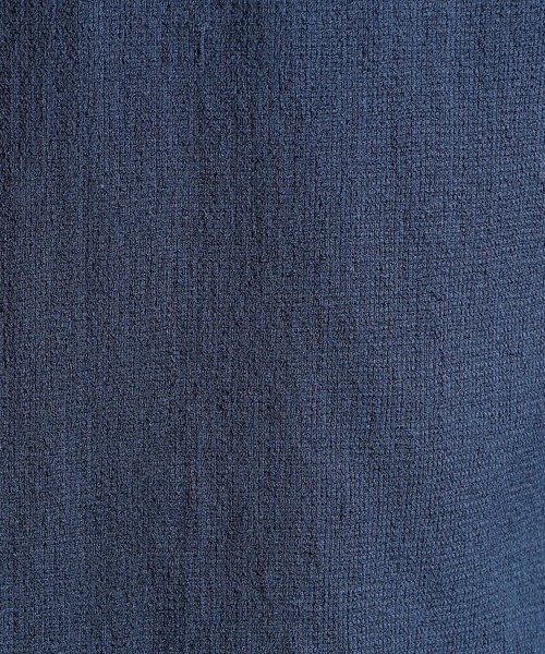 MONSIEUR NICOLE（ムッシュニコル）の「【canal deux Luxe】リネン混 スタンドカラー7分袖シャツ（シャツ/ブラウス・メンズ・ブラック/ブルーグレー・MEDIUM/LARGE/X-LARGE/XX-LARGE）」の16枚目の写真