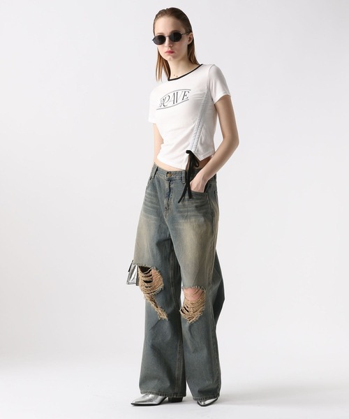 FOREVER 21（フォーエバー トゥエンティーワン）の「【2024SS】ダメージ加工デニム（デニムパンツ・レディース・ブルー・SMALL/MEDIUM/LARGE）」の16枚目の写真