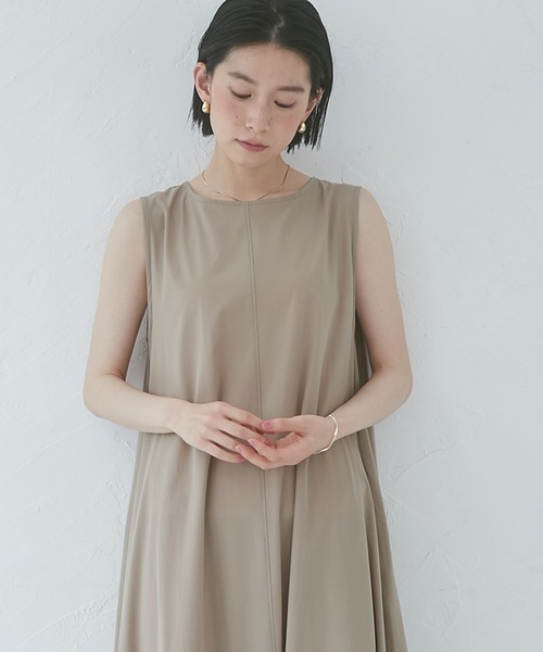 hunch(ハンチ)の「接触冷感バルーンワンピース(ワンピース・レディース・ベージュ/ブラック/オリーブドラブ・FREE)」の21枚目の写真