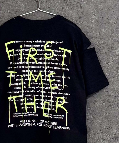 THE CASUAL(カジュアル)の「オーバーサイズ エンプティショルダー Tシャツ(Tシャツ/カットソー・キッズ・オフホワイト/ベージュ/杢グレー/ホワイト系/ブラック/ミント/ダークグリーン/チャコール/ホワイト系その他/グリーン系その他/グレー系その他/チャコールグレー/ブラック系その他/ホワイト系その他2・110cm/120cm/130cm/140cm/150cm/160cm)」の7枚目の写真