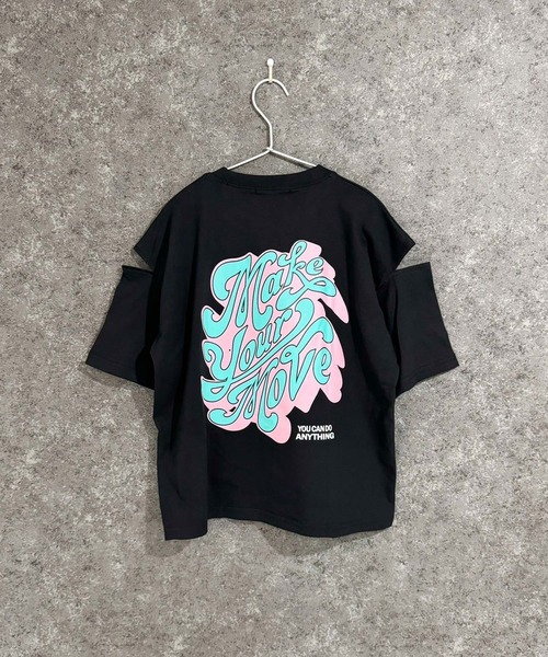 THE CASUAL(カジュアル)の「オーバーサイズ エンプティショルダー Tシャツ(Tシャツ/カットソー・キッズ・オフホワイト/ベージュ/杢グレー/ホワイト系/ブラック/ミント/ダークグリーン/チャコール/ホワイト系その他/グリーン系その他/グレー系その他/チャコールグレー/ブラック系その他/ホワイト系その他2・110cm/120cm/130cm/140cm/150cm/160cm)」の20枚目の写真