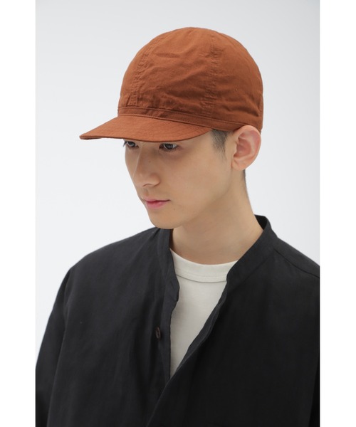 MHL.（エムエイチエル）の「UTILITY COTTON TWILL（キャップ・メンズ・オレンジ/ライトベージュ・FREE）」の10枚目の写真