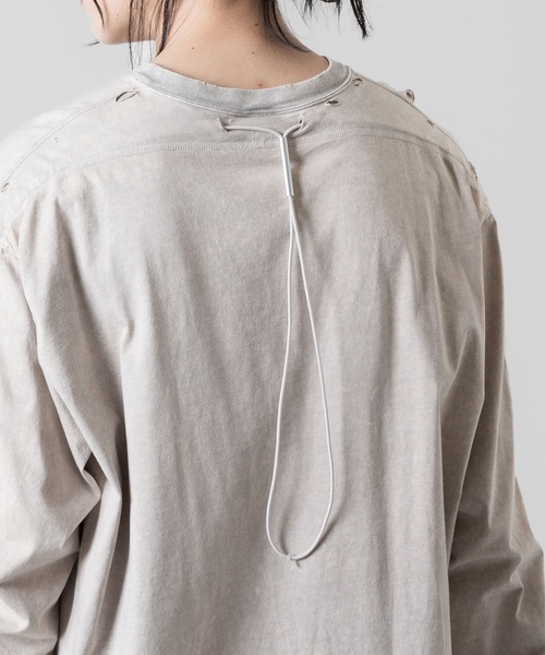VEIN SUEDED CO JERSEY VESSEL L/S TEE グレー VEIN(ヴェイン) - SUEDED CO JERSEY VESSEL L/S TEE – Area