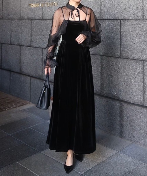 【セール】2way borelo velvet dress（ワンピース）｜ACYM（アシーム）