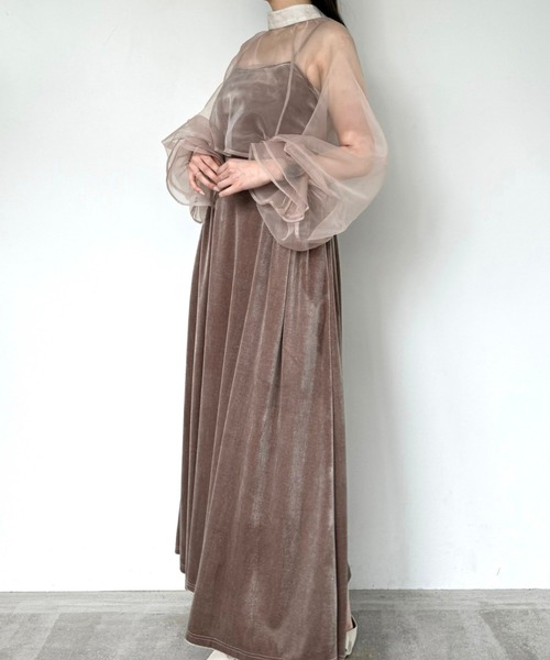 【セール】2way borelo velvet dress（ワンピース）｜ACYM（アシーム）