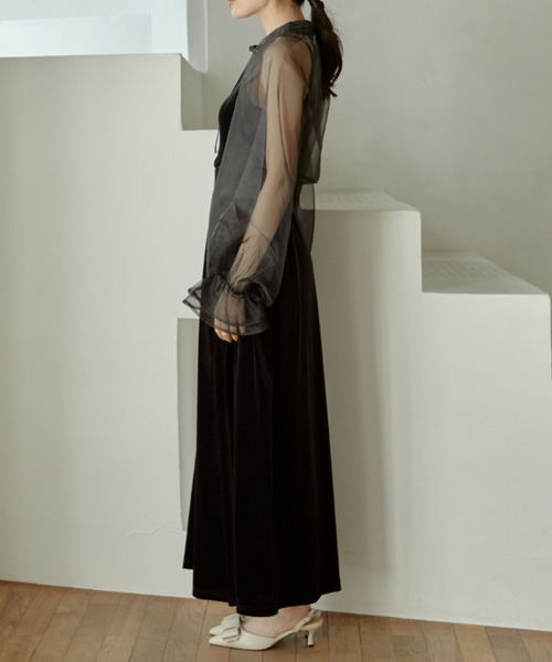 【セール】2way borelo velvet dress（ワンピース）｜ACYM（アシーム）