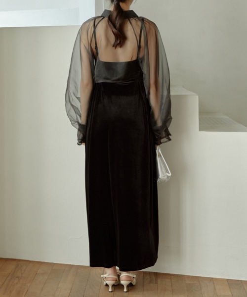 【セール】2way borelo velvet dress（ワンピース）｜ACYM（アシーム）