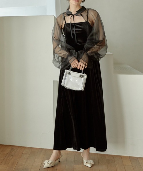 【セール】2way borelo velvet dress（ワンピース）｜ACYM（アシーム）