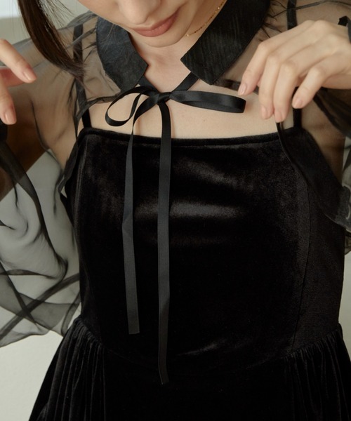 【セール】2way borelo velvet dress（ワンピース）｜ACYM（アシーム）