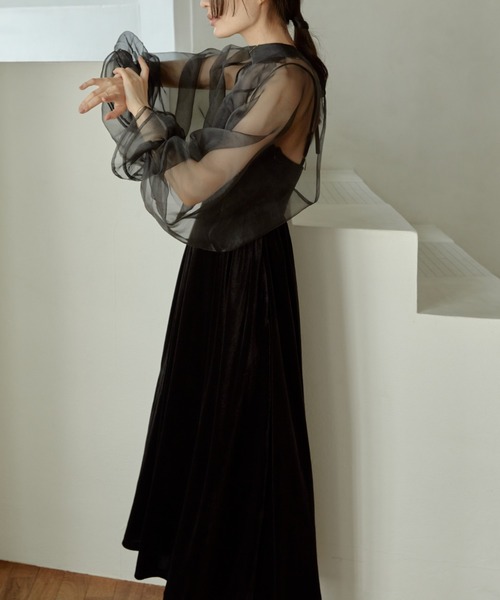 【セール】2way borelo velvet dress（ワンピース）｜ACYM（アシーム）