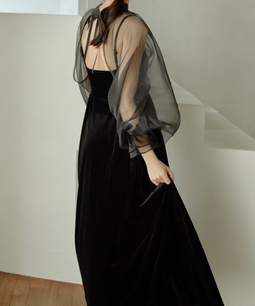 【セール】2way borelo velvet dress（ワンピース）｜ACYM（アシーム）