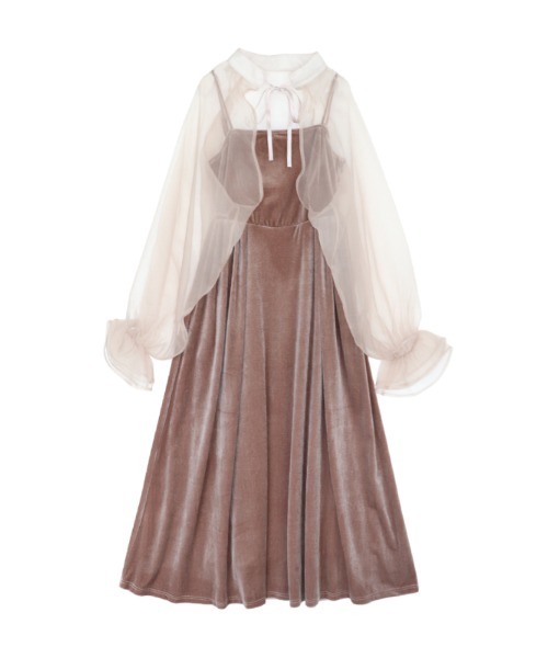 【セール】2way borelo velvet dress（ワンピース）｜ACYM（アシーム）