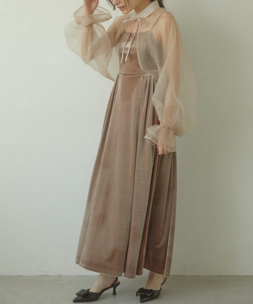 【セール】2way borelo velvet dress（ワンピース）｜ACYM（アシーム）