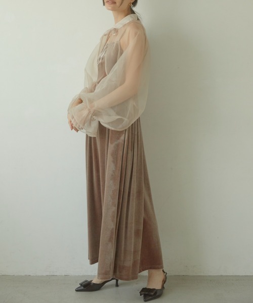 【セール】2way borelo velvet dress（ワンピース）｜ACYM（アシーム）