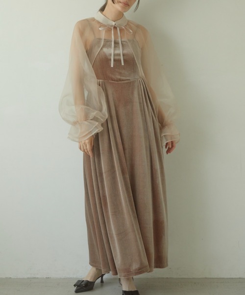 【セール】2way borelo velvet dress（ワンピース）｜ACYM（アシーム）