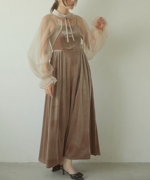 【セール】2way borelo velvet dress（ワンピース）｜ACYM（アシーム）