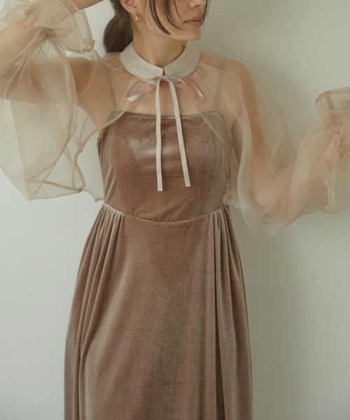 【セール】2way borelo velvet dress（ワンピース）｜ACYM（アシーム）