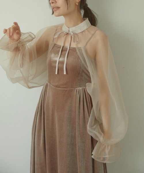 【セール】2way borelo velvet dress（ワンピース）｜ACYM（アシーム）