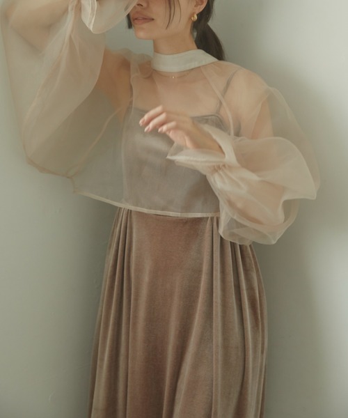 【セール】2way borelo velvet dress（ワンピース）｜ACYM（アシーム）