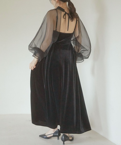 【セール】2way borelo velvet dress（ワンピース）｜ACYM（アシーム）