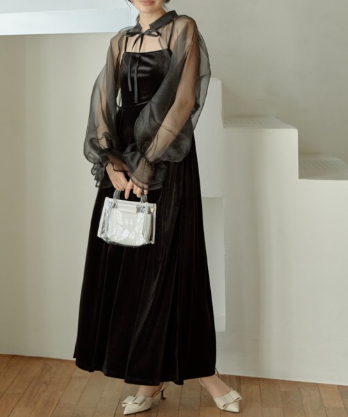 【セール】2way borelo velvet dress（ワンピース）｜ACYM（アシーム）