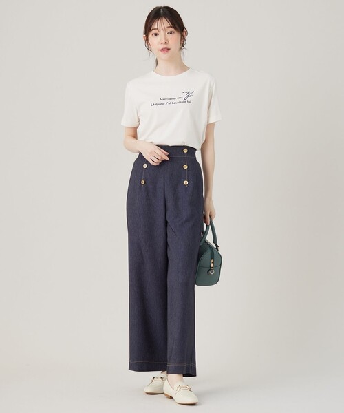 ANY SIS(エニィスィス)の「ロゴ刺繍 Tシャツ(Tシャツ/カットソー・レディース・グレー系/ワイン系/ホワイト系・2)」の7枚目の写真