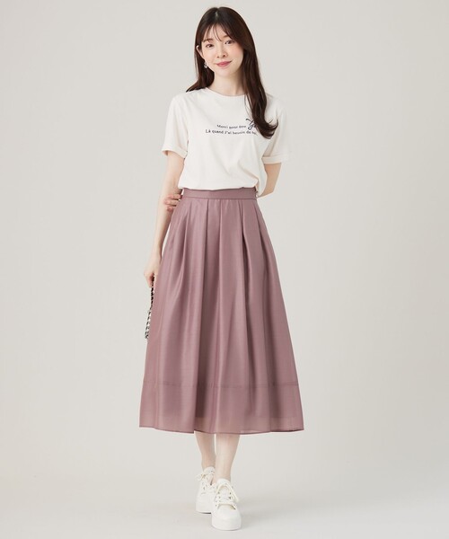 ANY SIS(エニィスィス)の「ロゴ刺繍 Tシャツ(Tシャツ/カットソー・レディース・グレー系/ワイン系/ホワイト系・2)」の8枚目の写真